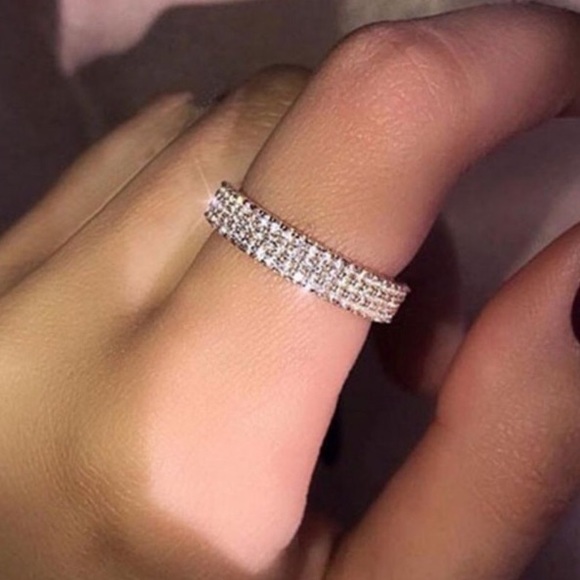 Eternity weeding sterling silver band ring - Picture 4 of 7